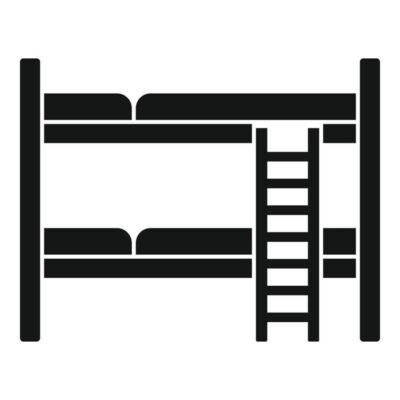 hostel bunk bed icon simple style vector